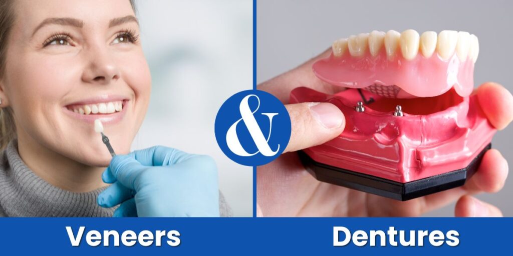 Difference Between Veneers and Dentures