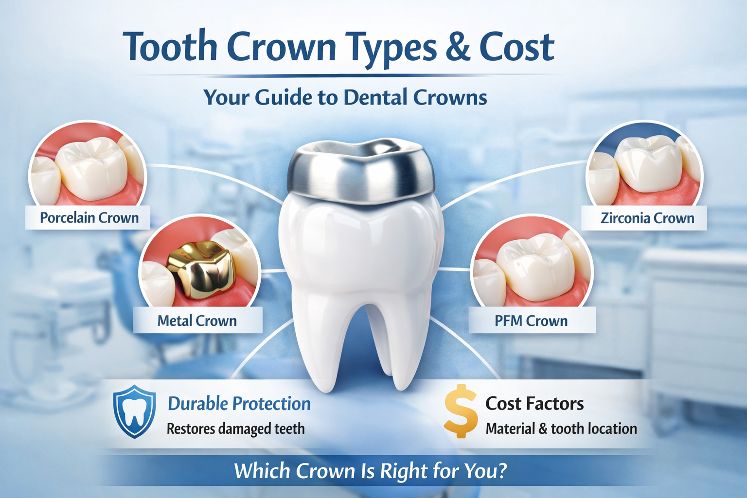 Tooth crown type and cost in Palm bay